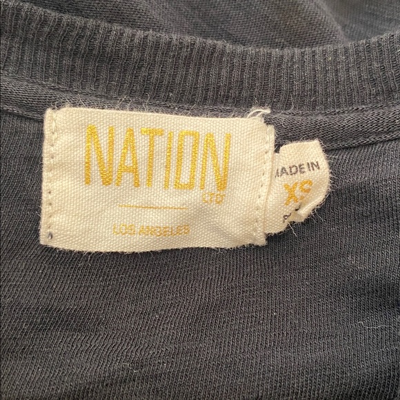 Nation LTD black Long Sleeve Top with snap front closure size xs - Picture 5 of 6